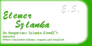 elemer szlanka business card